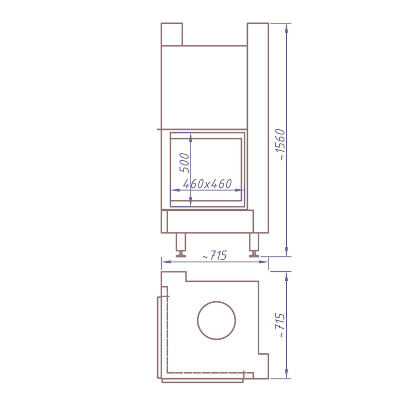 Каминная топка STAV CF 460G 