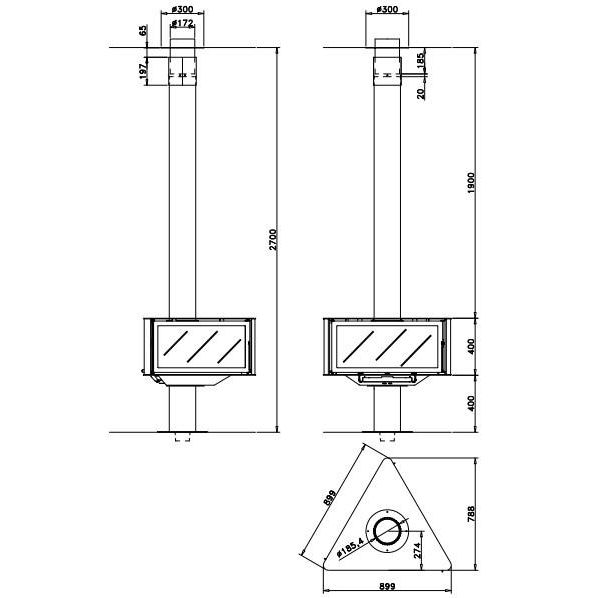 Камин ROCAL Born центральный 