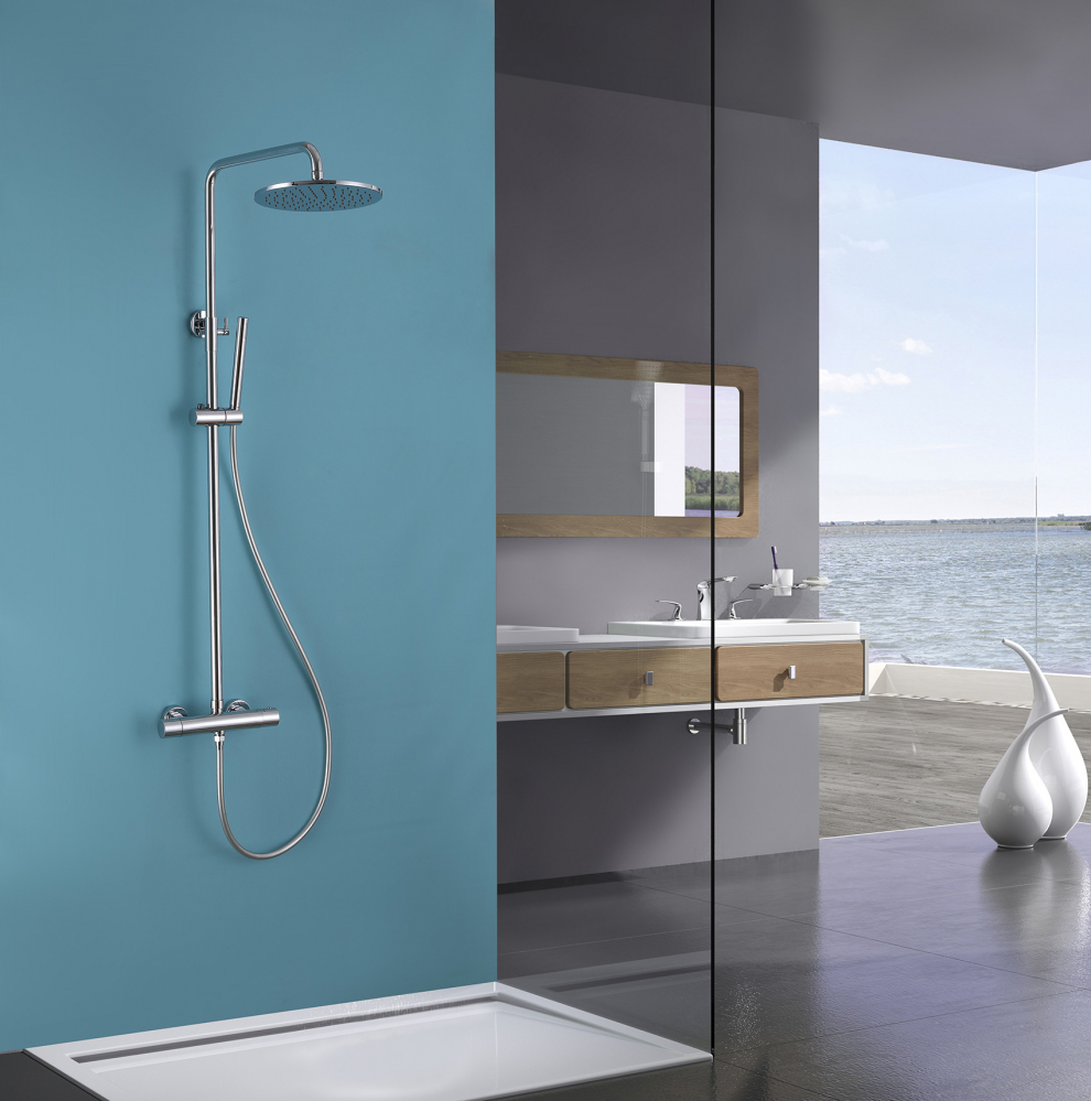 Душевая система Abber Wasser Kreis AF8160L, термостатическая, цвет хром 