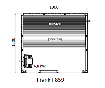 Финская сауна Frank F859 190х150x210 см кедр, 859958 