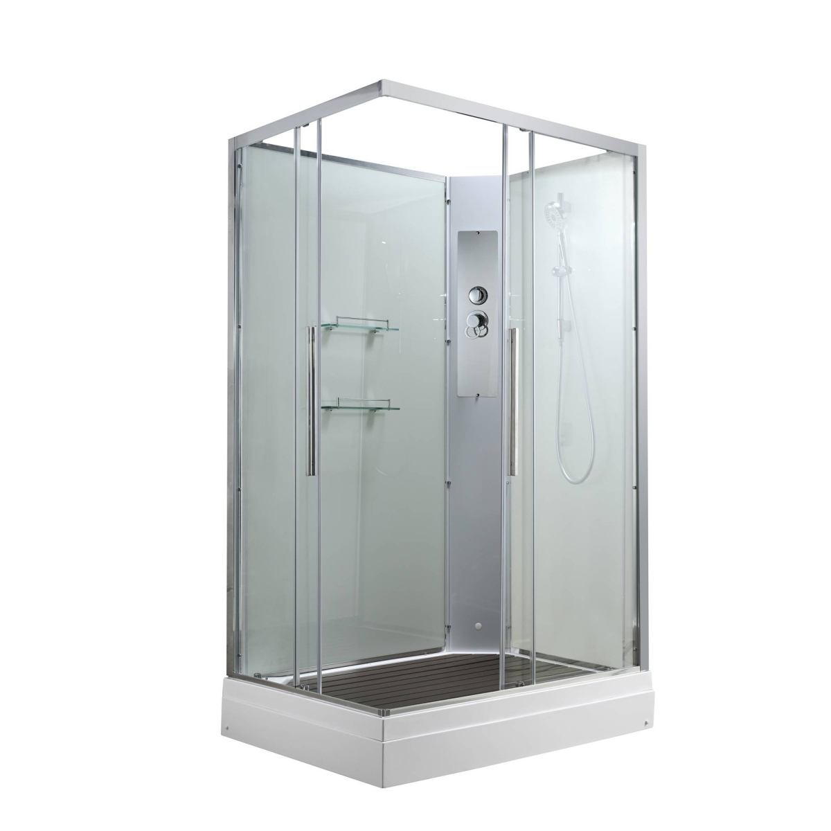 Душевая кабина Avacan K2011N 78215, 110 х 90 см, без крыши, поддон низкий, стекло прозрачное, профиль хром 