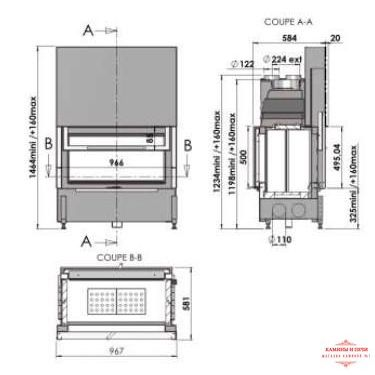 Каминная топка CHAZELLES Cloud 100 R DF 