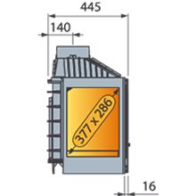 Каминная топка LCI 7 GFLR, два боковых стекла (Liseo Castiron) 