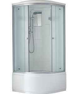 Душевой бокс Timo Standart T-5590, 90 x 90 см, c крышей, высокий поддон, стекла прозрачные, профиль хром 