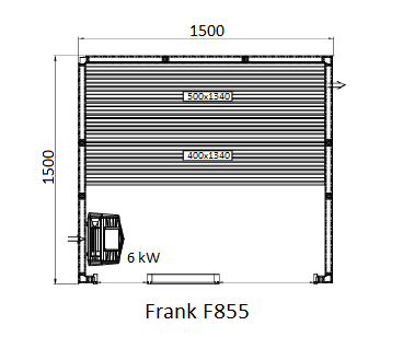 Финская сауна Frank F855 150х150x210 см кедр, 855558 