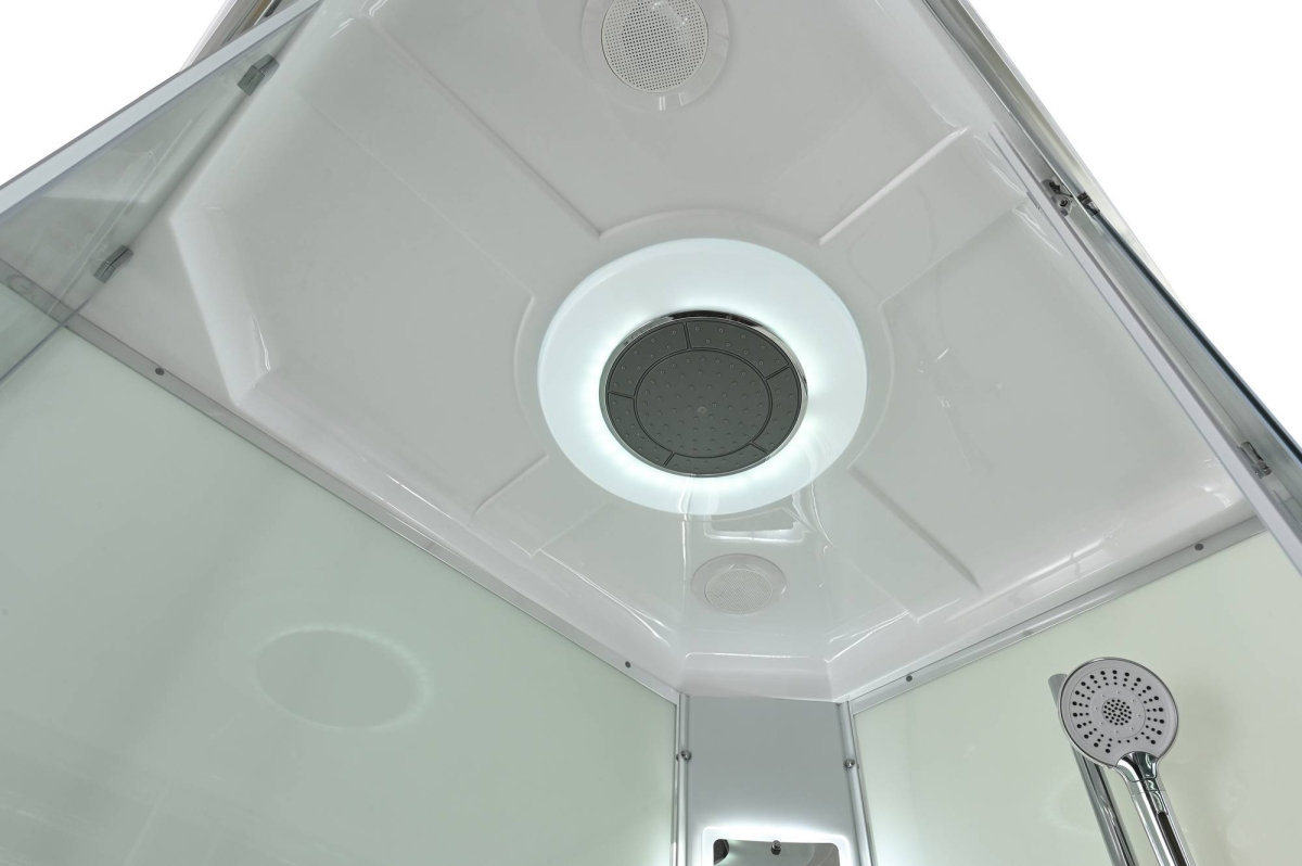 Душевая кабина Avacan K2012LED 78219, 120 х 90 см, с крышей, с LED подсветкой, поддон низкий, стекло прозрачное, профиль хром 