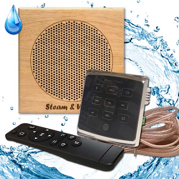 Комплект влагостойкой акустики SW 1 Black Eco Sauna (квадратная) 