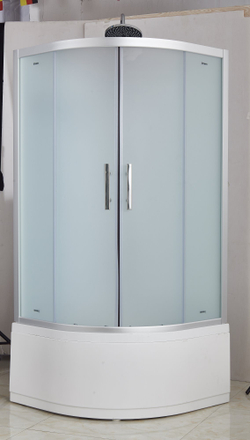 Душевая кабина Imwei XS-90SF, 90 x 90 см, высокий поддон, стекла матовые, профиль серебристый 