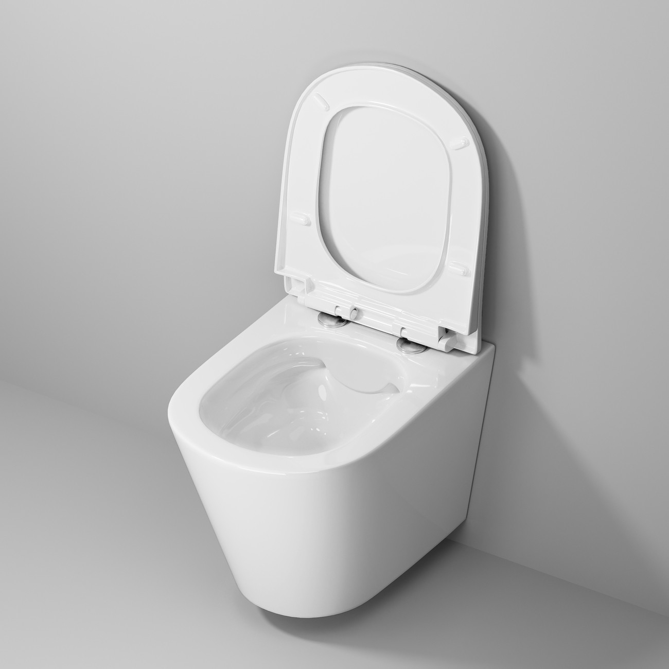 Унитаз подвесной Niagara Vista NG-9302 (495х365х375) безободковый с тонкой крышкой, микролифт,1 место 