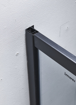 Душевой уголок Imwei YL-9002B, 90 x 90 см, с поддоном, стекла прозрачные, профиль черный 