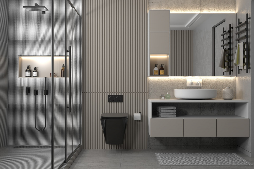 Инсталляция с унитазом Abber Rechteck AC1201MB-AC0105-AC0121MW, сиденье микролифт, клавиша смыва белый матовый, черный матовый, комплект 