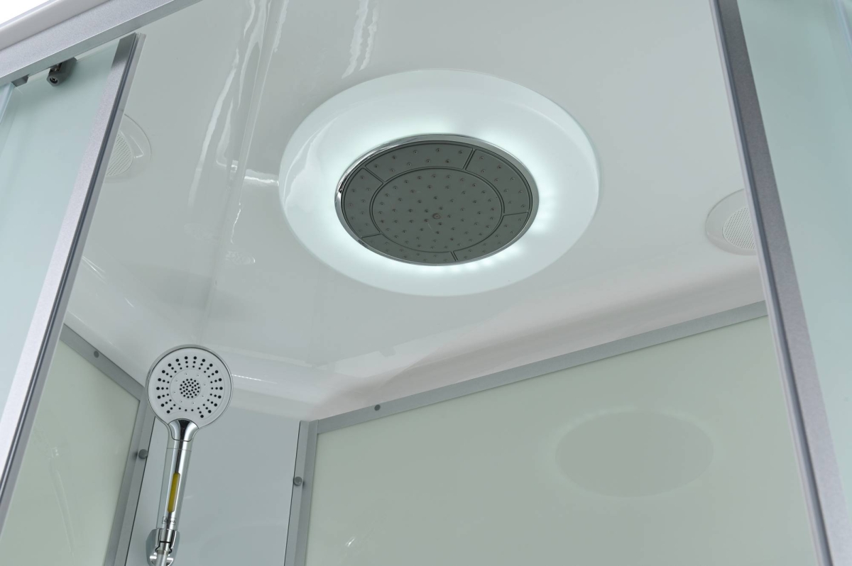 Душевая кабина AvaCan C2012LLED/C2012RLED 78306/78303, 120 x 80 см, LED подсветка, с крышей, поддон низкий, левая/правая, стекло матовое, профиль хром 