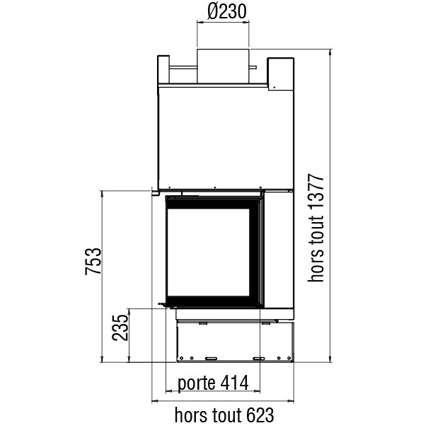 Каминная топка XP01003V (Axis) 