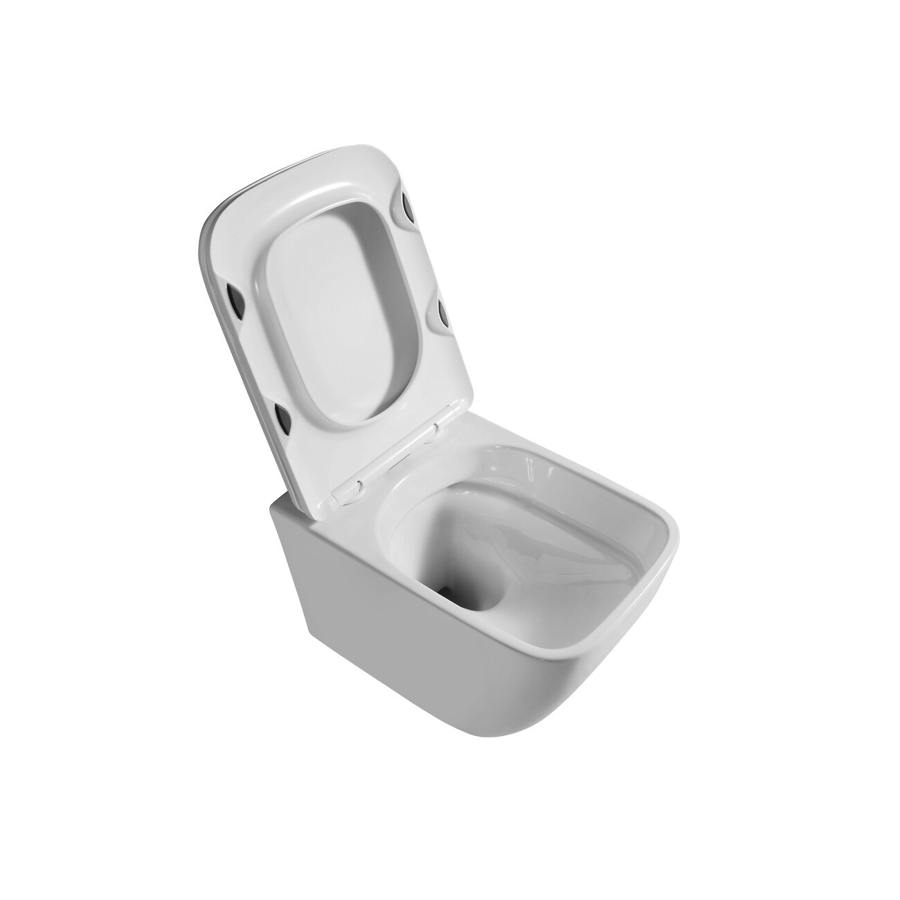 Унитаз подвесной Grossman Thin Rim GR-5603S (520х365х345) тонкий ободок,белый с тонкой крышкой,микролифт,1 место 