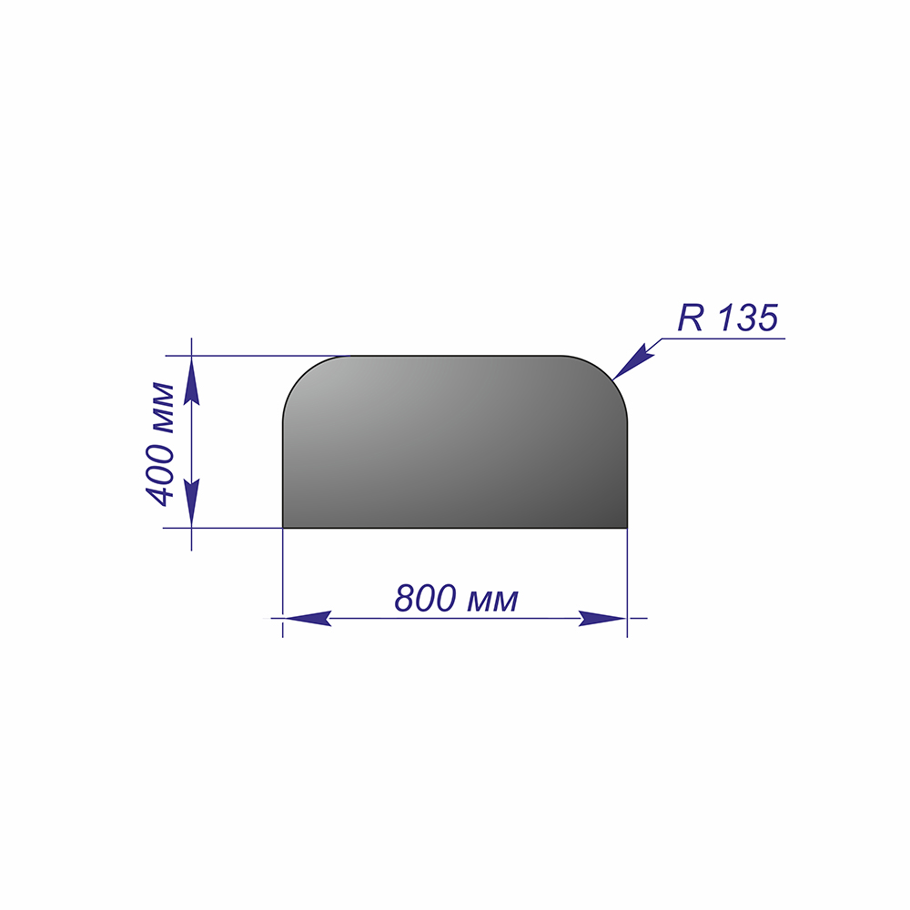 Лист предтопочный 400*800*1 R135 медь 