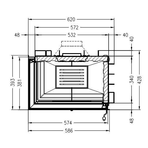 Каминная топка SPARTHERM Varia 2L-55 чёрный шамот 