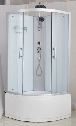 Душевая кабина Imwei XS-90CS, 90 x 90 см, высокий поддон, стекла прозрачные, профиль серебристый 