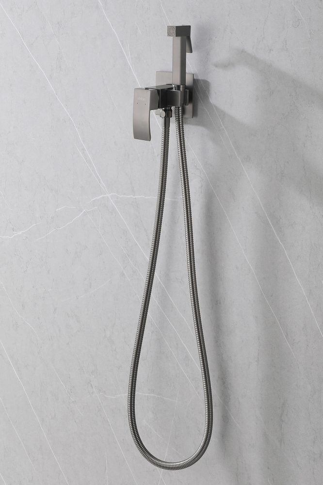 Смеситель ABBER Wasserfall AF8625NG с гигиеническим душем, никель 