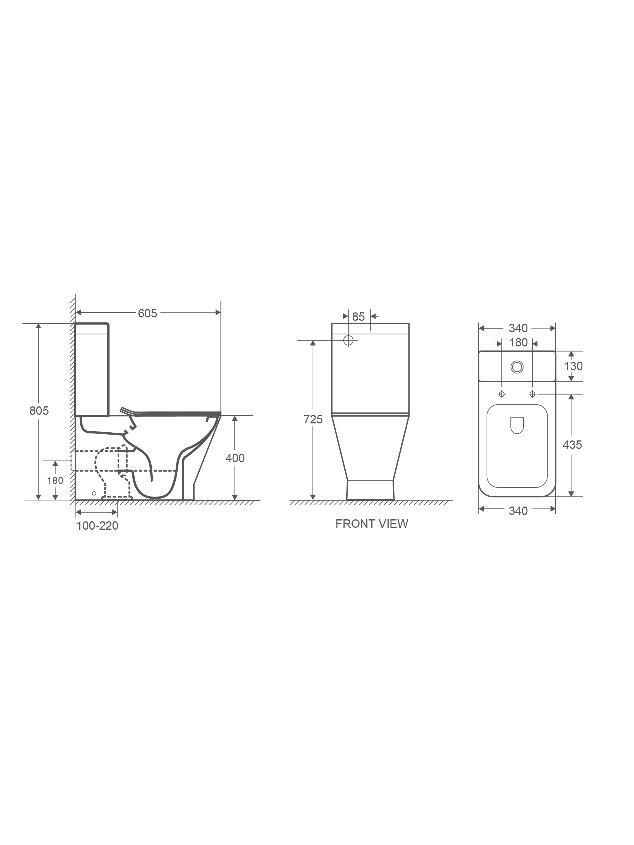 WW ROTBACH 001 MT-BL Унитаз компакт 