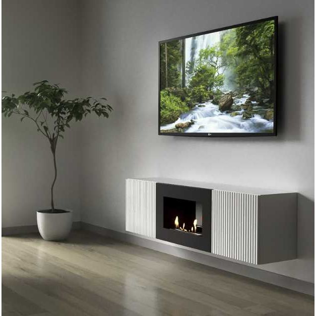 Тумба с биокамином Firelight BFP/P-1400L белая 