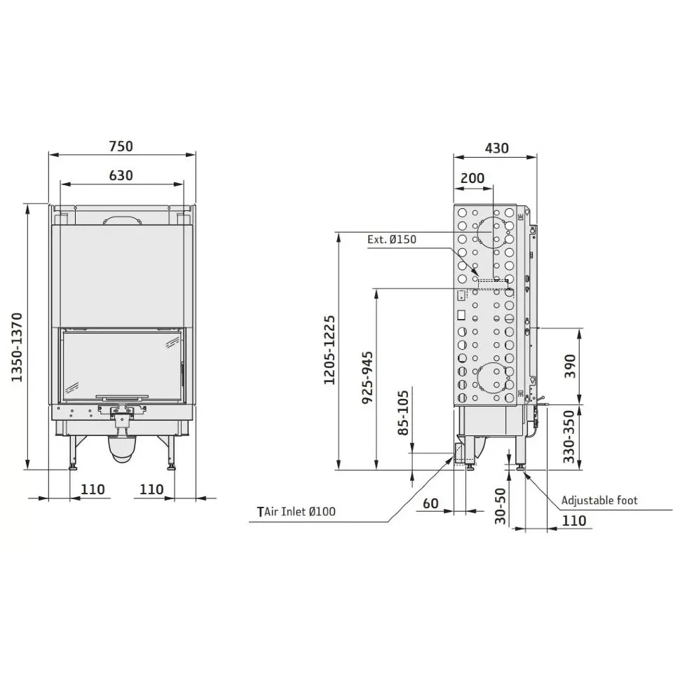 Каминная топка Contura i30 