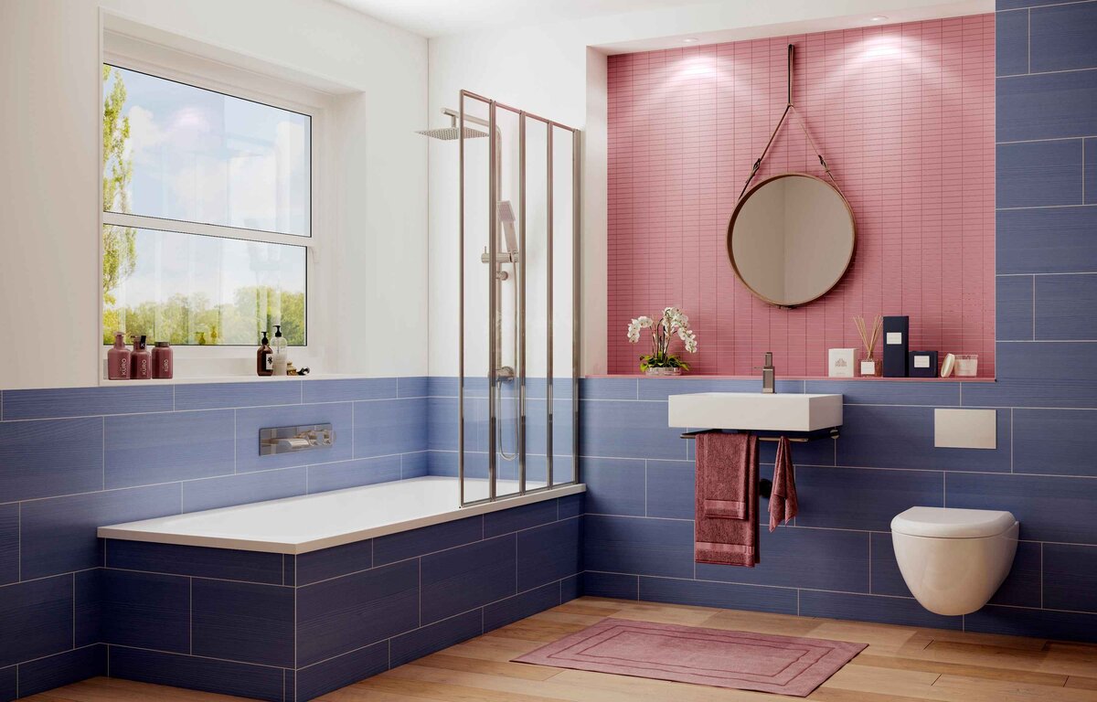 Шторка для ванны Ambassador Bath Screens 16041110R (90х140) хром,стекло прозрачное,складная,1 место 