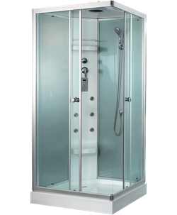 Душевая кабина Timo Lux TL-1504L/TL-1504R, 110 x 85 см, левая/правая, стекло прозрачное, профиль хром 