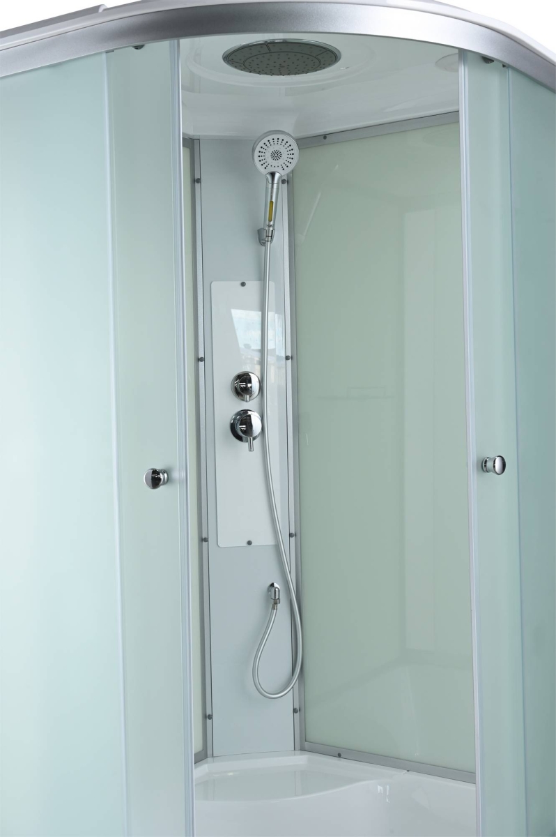 Душевая кабина AvaCan C5090 78325, 90 x 90 см, с крышей, поддон высокий, стекло матовое, профиль хром 