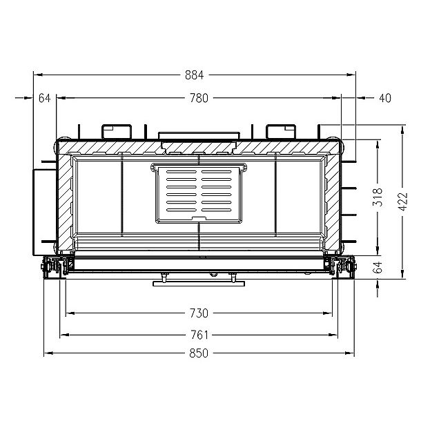 Каминная топка SPARTHERM Varia ASh чёрный шамот 