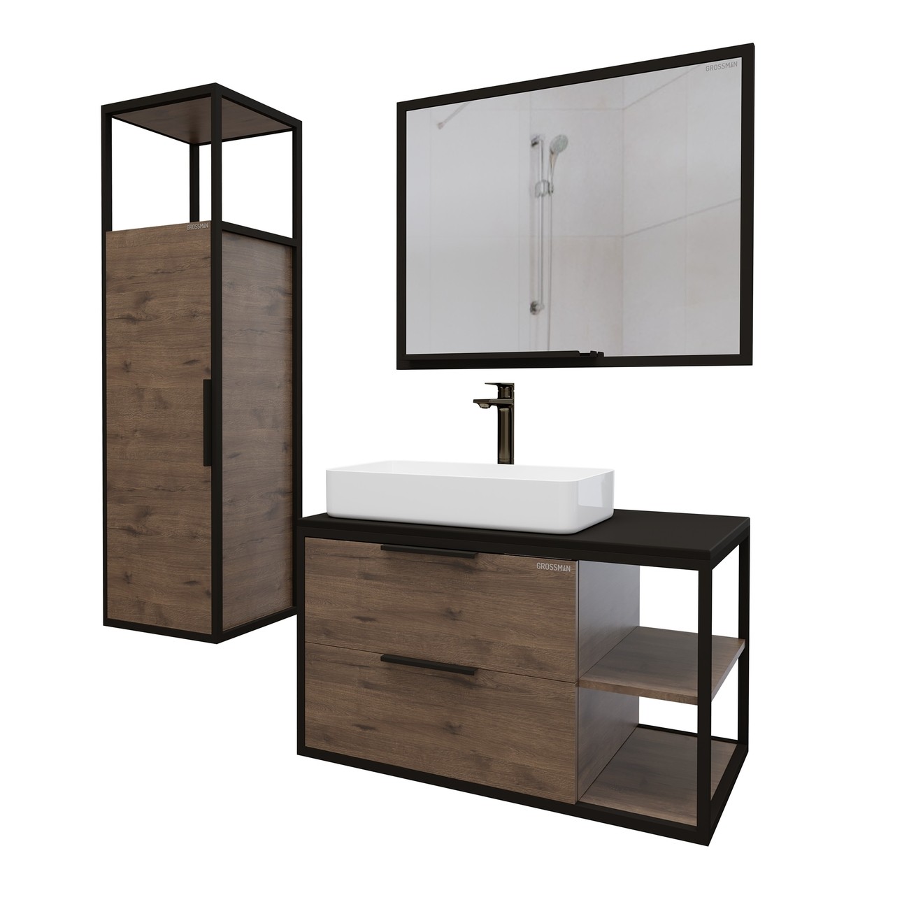 Раковина Grossman Pragma GR-3031 (610х335х110) белая,1 место 