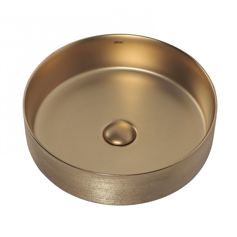 Раковина Abber Bequem AC2109BGM 40 х 40 см, накладная, матовое золото 