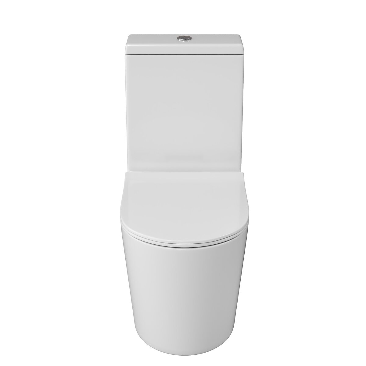Унитаз напольный Grossman Classic GR-4487SQ (690х360х790) безободковый,белый,моноблок с тонкой крышкой,микролифт,смыв торнадо,1 место 