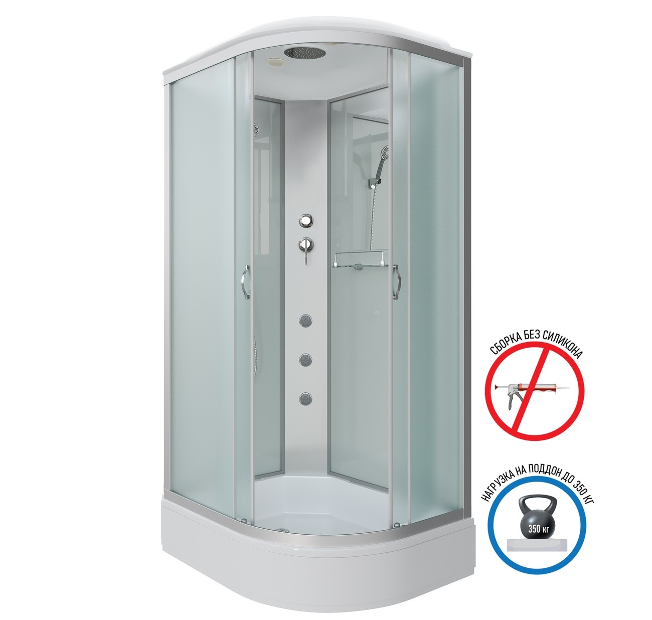 Душевая кабина Niagara Classic NG-33194-14LG (110х90х215) средний поддон(26см),стекло матовое,4 места 