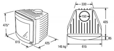 Каминная топка SK203 (Keddy) 