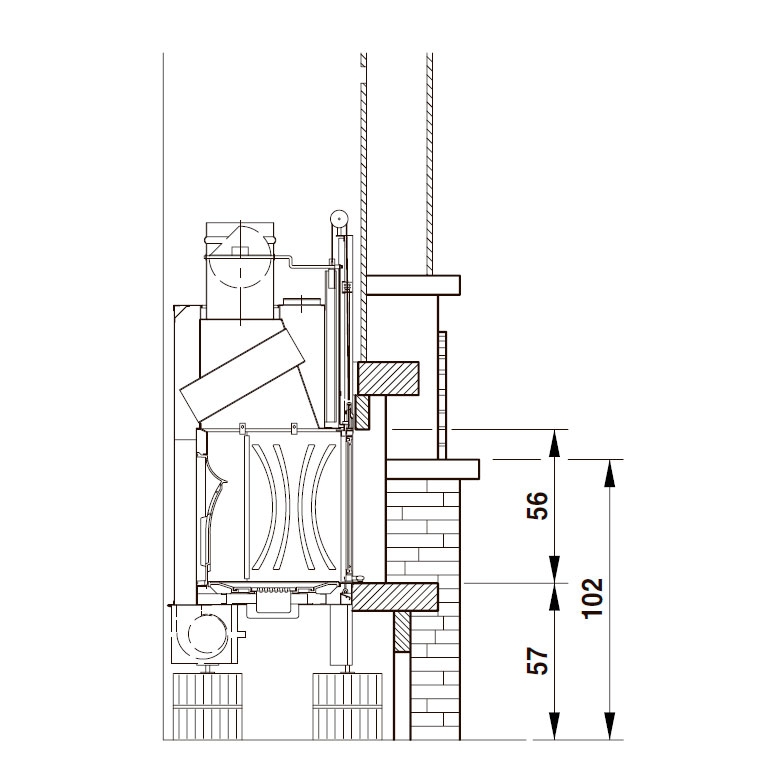 Облицовка Gubbio sx, с духовкой (Palazzetti) 