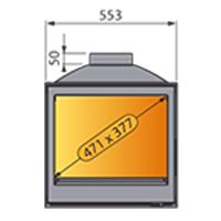Каминная топка LCI 5 GDF, двусторонняя (Liseo Castiron) 