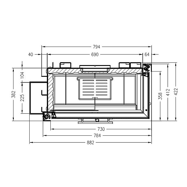 Каминная топка SPARTHERM Varia AS-2Rh чёрный шамот 