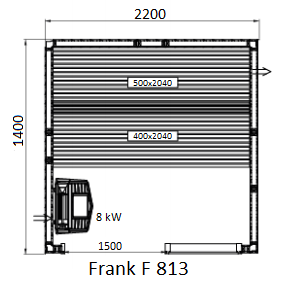 Финская сауна Frank F813 220х140x210 см липа, 813318 