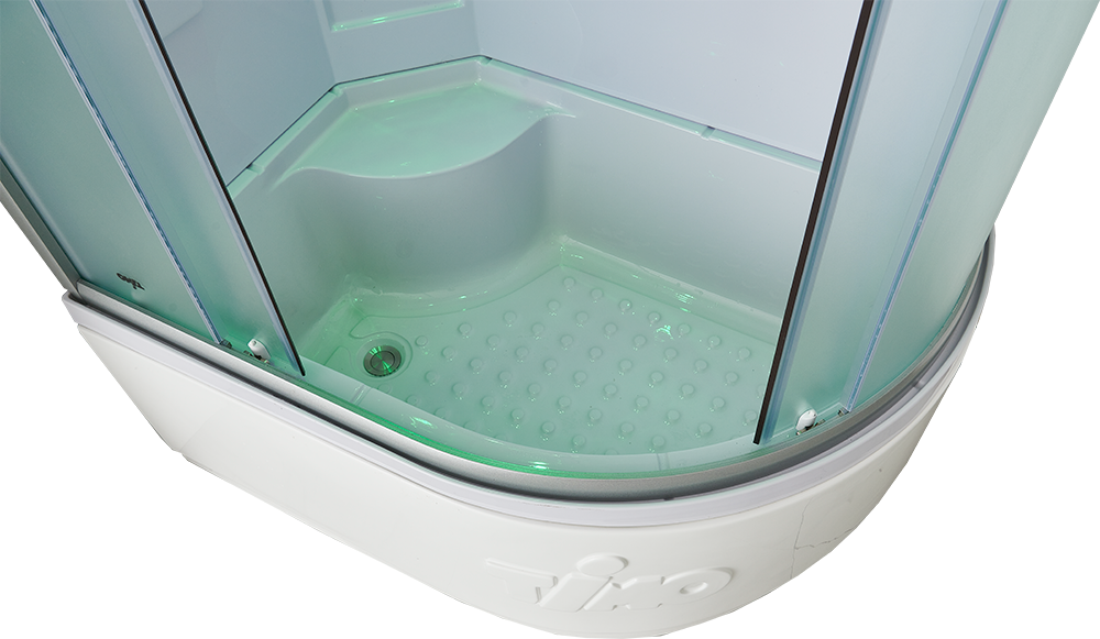 Душевой бокс Timo Standart T-5590, 90 x 90 см, c крышей, высокий поддон, стекла прозрачные, профиль хром 