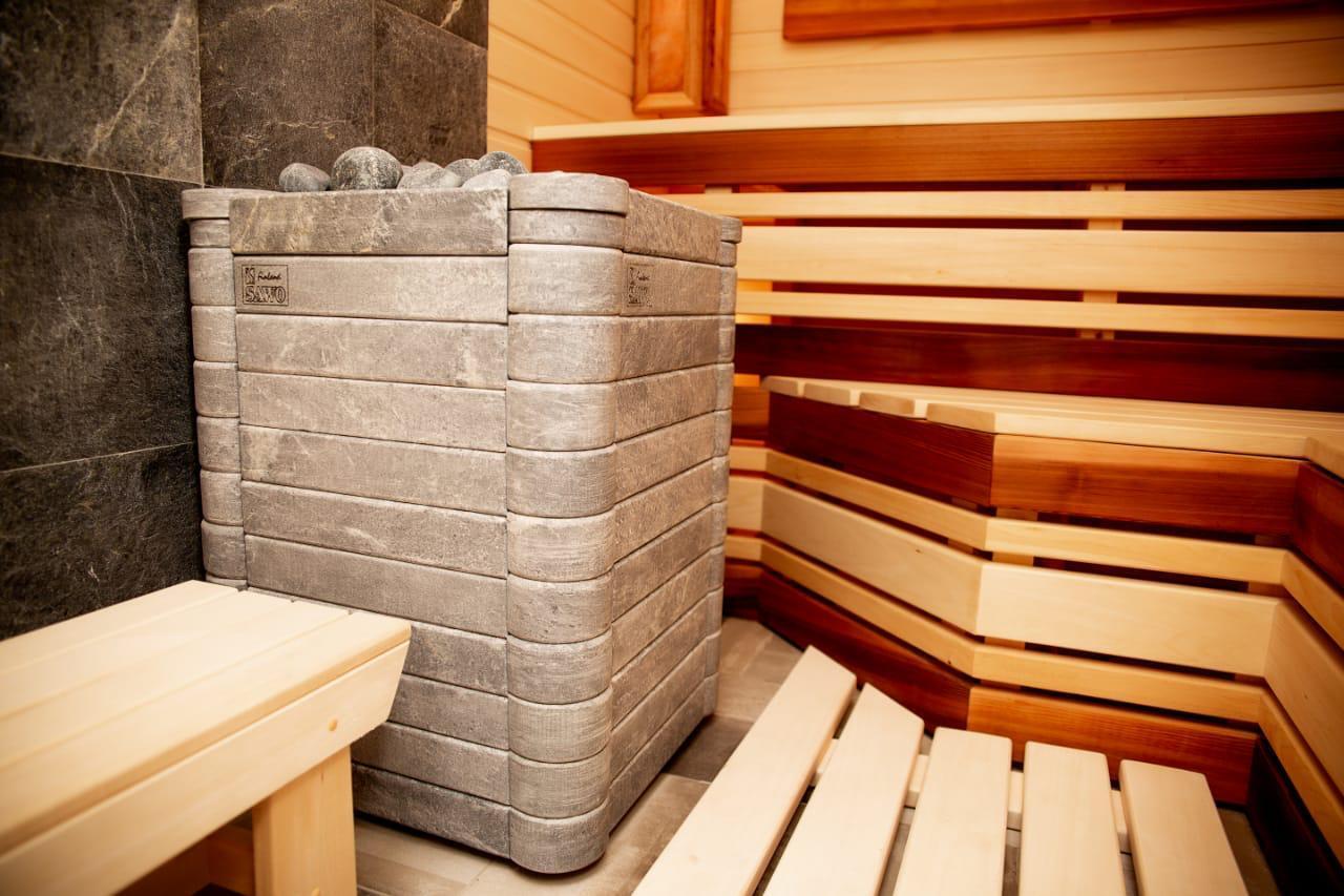 SAWO Электрическая печь NIMBUS COMBI NIMC-90NS-P-A, облицовка из талькохлорита, с функцией автодолива , выносной пульт (пульт и блок мощности докупаются отдельно) 