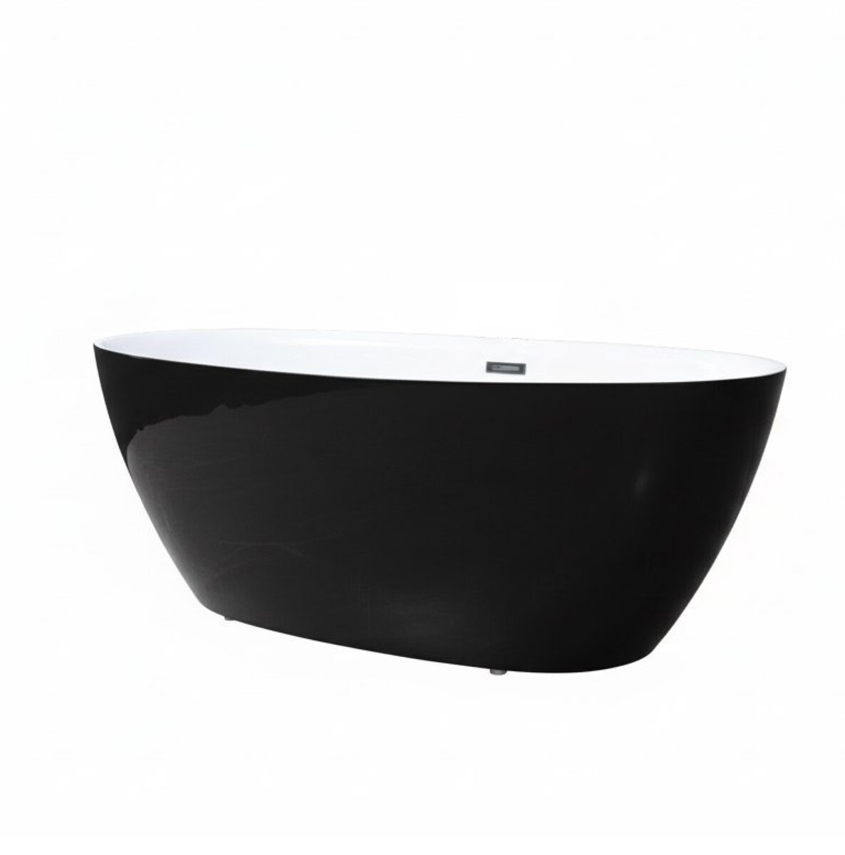 Ванна отдельностоящая Grossman Classic GR-2503MB (170х87х58) цвет черный/белый матовый,1 место 
