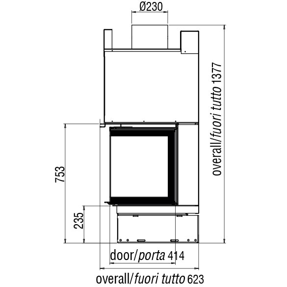 Каминная топка XP01203V BG1 (Axis) 