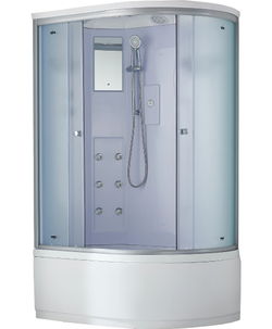 Душевой бокс Timo Standart T-5520L Г/М/T-5520R Г/М, 120 x 85 см, c крышей, с гидромассажем, высокий поддон, стекла прозрачные, профиль хром, левый/правый 