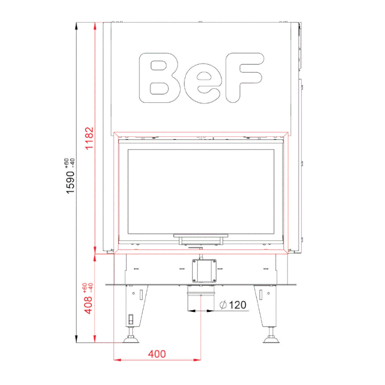 Каминная топка BeF Twin V 8 N II 