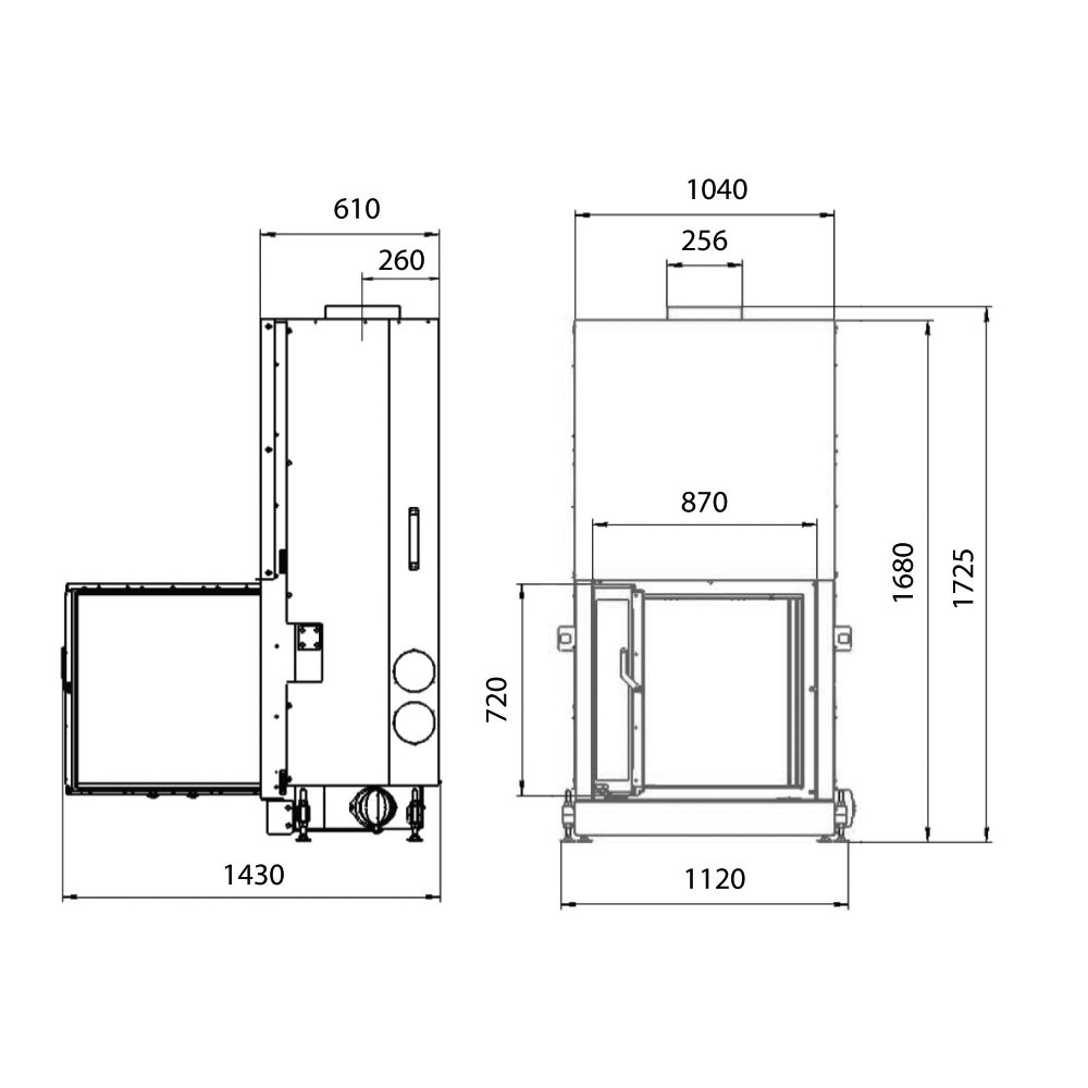 Каминная топка STAV F 900W 