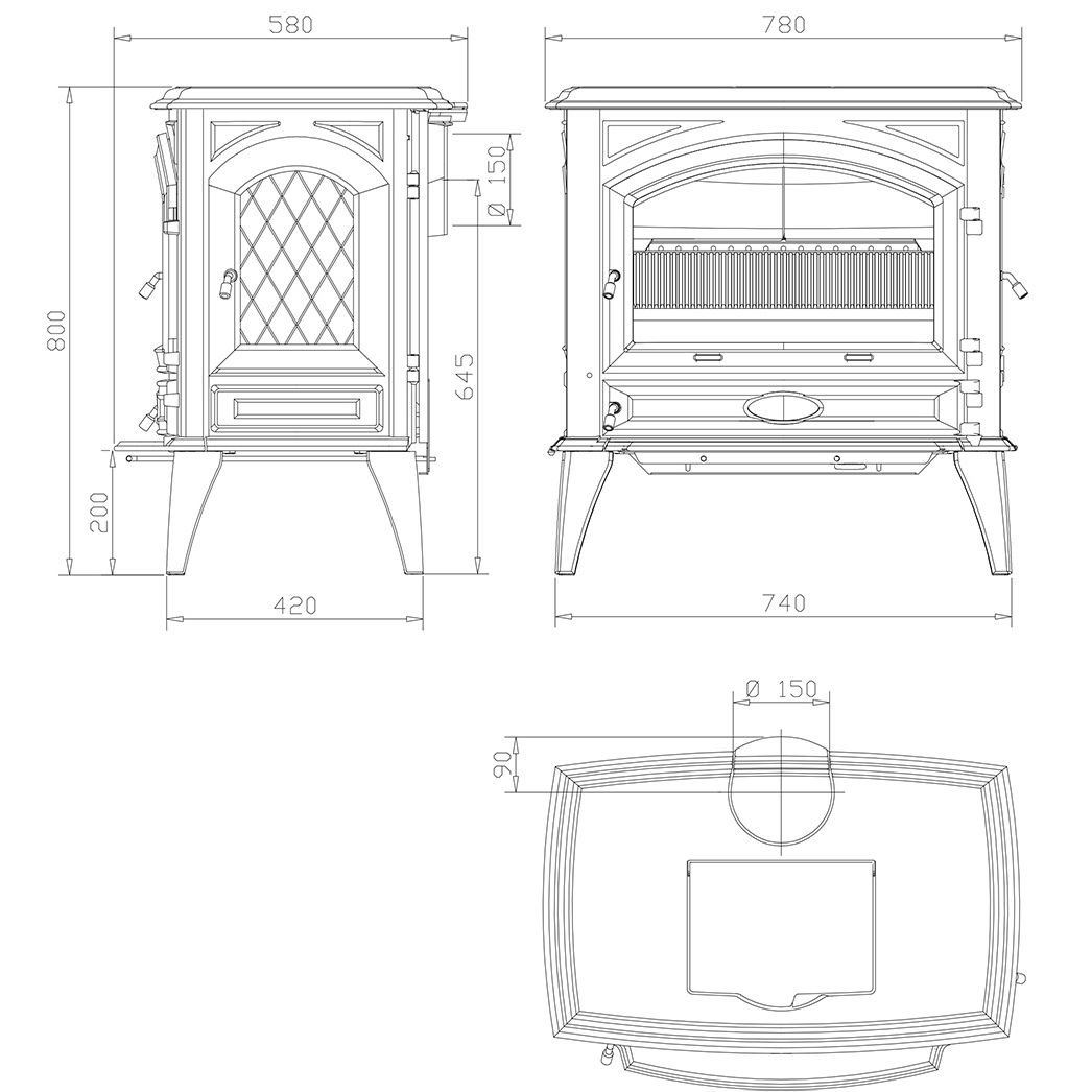 Печь Dovre 760GM 