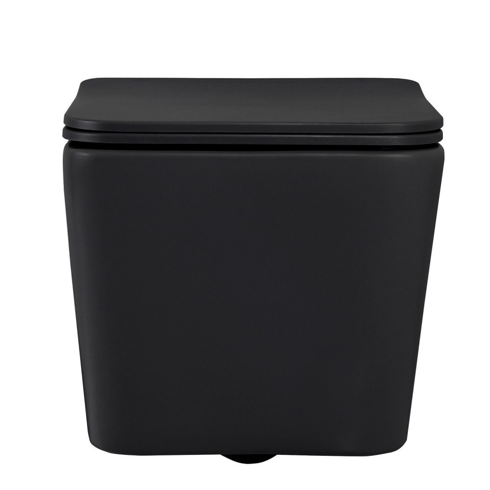 Инсталляция с унитазом Abber Rechteck AC1201MB-AC0105-AC0120RG, сиденье микролифт, клавиша смыва золото розовое, черный матовый, комплект 