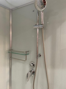 Душевая кабина Frank F410 Brilliant, 110 х 110 см, низкий поддон, стекла прозрачные, профиль хром, 159009 