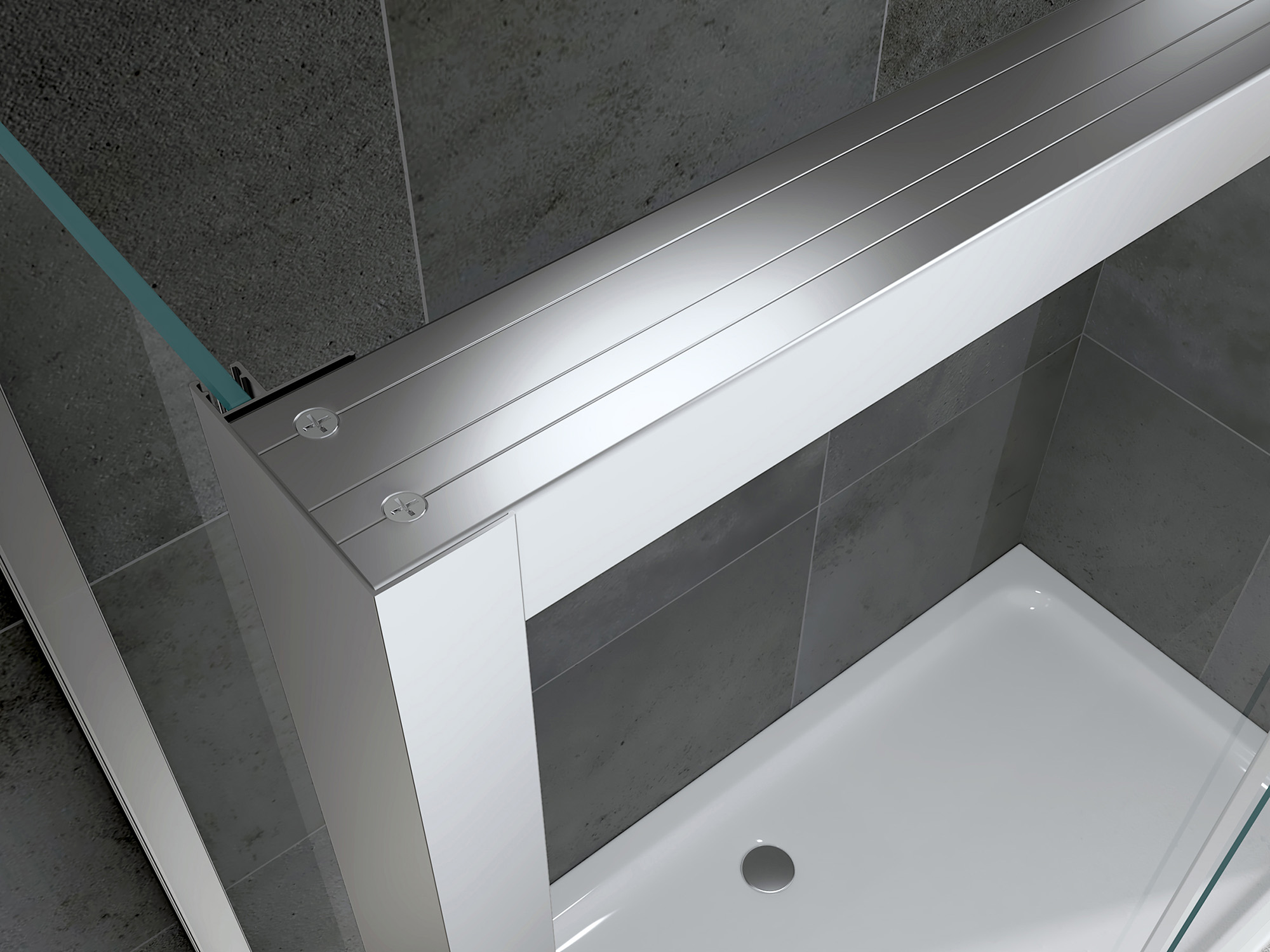 Душевой уголок Abber Komfort AG93150-S92, 150 х 90 см, стекло прозрачное, профиль хром 