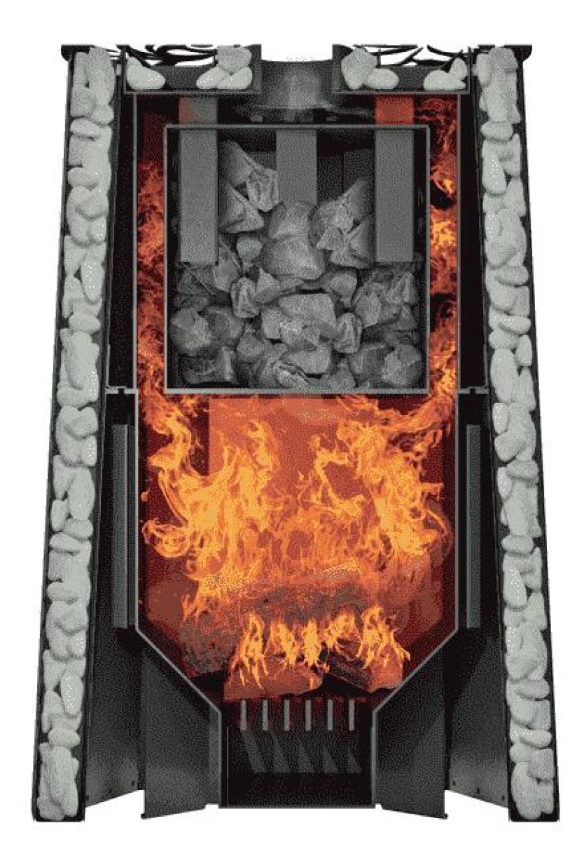 Дровяная печь для бани Grill’D Violet Romb Long 